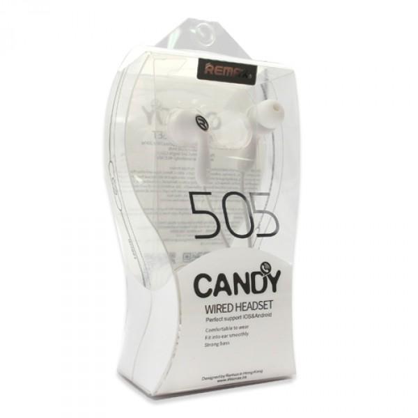 Remax Handsfree RM 505 - Candy In-Ear Wired Earphone -White | Daraz.pk