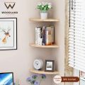 Wood land Corner Shelf Kitchen shelf Wall Shelf Wall-mounted Display Storage Organizer Rack for Living Room. 