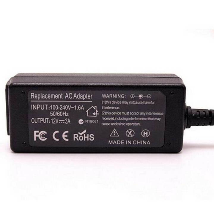 12V 3A AC Adapter Charger for Eee PC 1000 1000H 1002HA Laptop Power Supply