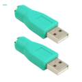 2x2x /2 Female to USB 2.0 Male Port Adapter Converter for PS2 Keyboard Mouse. 