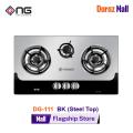 Nasgas Built In Hob DG-111 BK (Steel Top) Autoignition non stick paint coated. 
