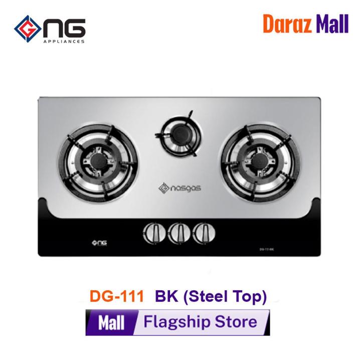 Nasgas Built In Hob DG-111 BK (Steel Top) Autoignition non stick paint coated