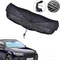 Car Sunshade Umbrella Style windscreen Cover - Anti-UV Reflecting Foldable Protection Portable Umbrella - Vehicle Front Windshield visor Sunscreen Retractable - Car Sun Protector interior windscreen protection - Parasol Umbrella Cover. 