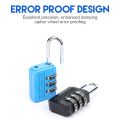 3 Digit Dial Code Number Combination Lock Padlock Small Portable Luggage Zipper Bag Padlock Suitcase Bag Lock. 