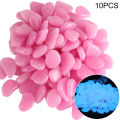 10Pcs Luminous Stones Glow in the Dark Decorative Pebbles Aquarium Ornaments. 