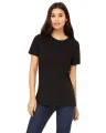 Plain Cotton TShirt For Women - Black. 