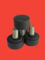 Pack Of 4 Pcs. 1Inch Rubber Stoppers adjustable Bolt  Round High Quality. 