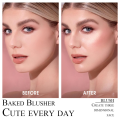 TV Parlour Shimmery Blush on Powder Face Highlighter Brighten Lighting Glow Blush, Shimmer Blush for Natural Glowing Finish, Lasting Lightweight Face Makeup, Gift for Women. 