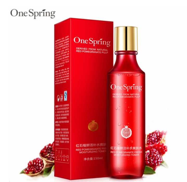 One Spring - A Red Pomegranate Nutritious Moisture Anti Aging Wrinkle Natural Facial Toner YZC4327