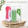 Depilatory Wax Heater – Wax Roll On Heater – wax machine – 3 in 1 Depilatory Roll On Heater Waxing with Epilator Machine Cartridge Heater for Skin Underarm Hair Removal Face Skin Care Tool. 