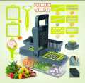 16-in-1 Multifunctional Vegetable Chopper | Nicer Dicer Salad, Fruit & Vegetable Cutter with Container & Basket | Slicer, Shredder, Grater & Food Chopper | Professional Kitchen Tool. 