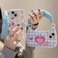 Cute Shoulder Bag Phone Case For apple iPhone 11 12 13 14 Pro Max 14pro Soft Cover Wrtst Strap Girly Heart Pink Shell Bracelet. 