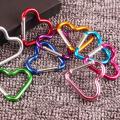 Heart-shaped Aluminum Carabiner Key Chain Clip Outdoor Camping Keyring Hook Water Bottle Hanging Buckle Travel Kit Climbing New. 