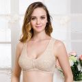 3 Buttons Front Open Maternity Bra with Floral Design Feeding Nursing Maternity Breastfeeding Bra. 