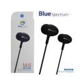 Blue Spectrum M5 Wired Handsfree Original 3.5mm High Quality Headset High Quality Handfree With Built in Mic Headphones Earphones Compatible for all iOS Devices. 