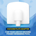For Summer Waves Vacuum Plate Adapter White for Polygroup Skimmer Filter Pump Systems, 3-Pack. 