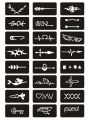 Tattoo Stencil,1 Sheet Mixed Pattern Tattoo Stencils for Women and Girls,Reusable Henna Stencils For Hand. 