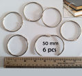 50mm Ring / 6 pcs Metal Scrapbook Lock Ring / Book Ring / Binder Ring. 