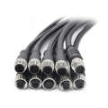 M12 circular connector harness 4 core 5P8 hole 12 pin 17P waterproof aviation plug connection wire male and female connectors. 