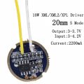 【Topnotch Store】1-10PCS cree led led T6 U2 driver 17mm 20mm 2-2.2A 5-Mode LED Driver for CREE XML LED Emitter. 