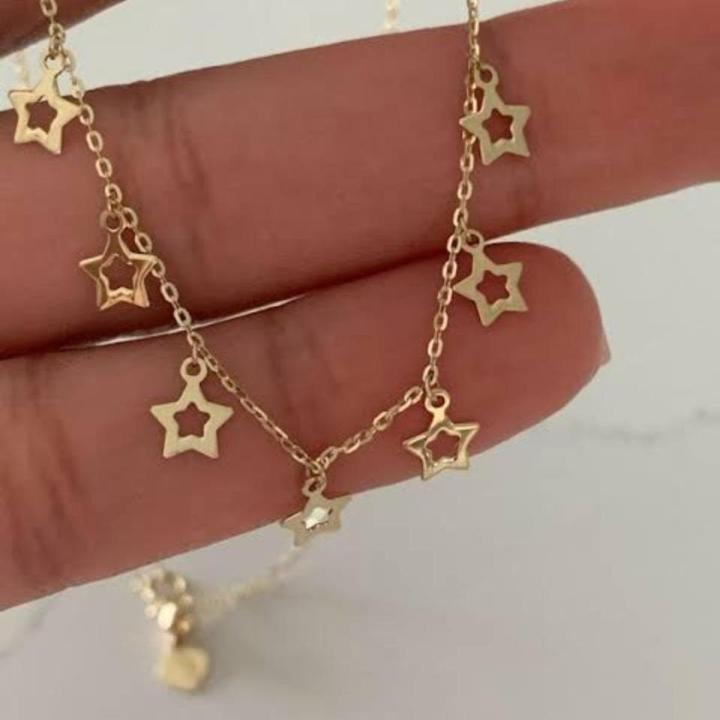 New Simple  Star Necklace Pendant Choker .W0men And Girls