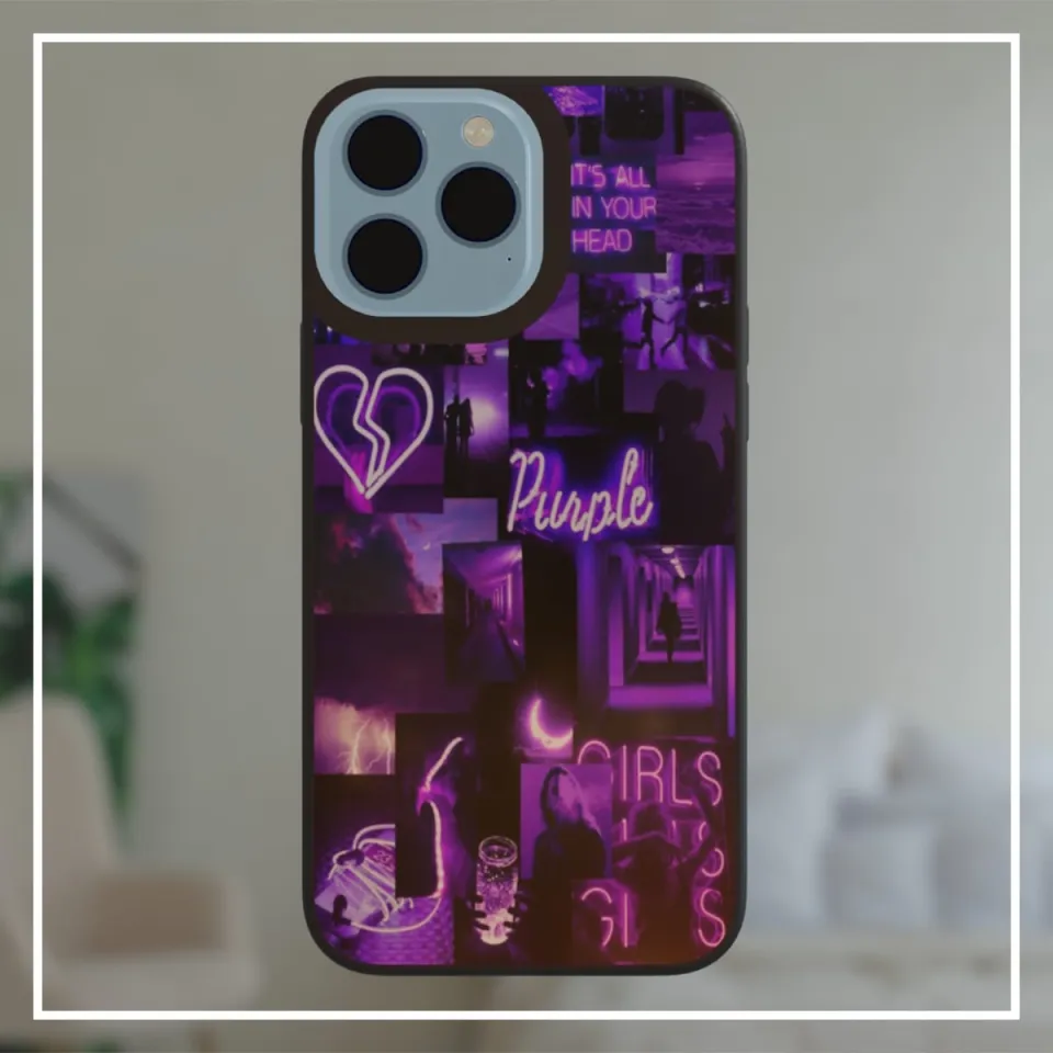 Iphone Cover Purple Aesthetic Design (Aluminium Sheet Case)