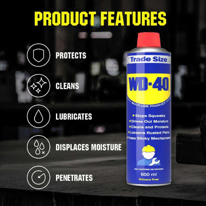 WD 40 Trade Size Antirust Spray Lubricant  600 ml Multiuse Product Made in UK