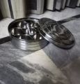 7 Partitions Large Spices Container Round Box Stainless Steel. 