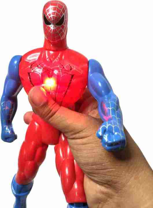 Big Large Size Spiderman Action Figures Toys Movable With Led Light - Size 6 inch