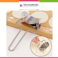 Techmanistan Dumplings Dough Cutter Roller With Handle, Stainless Steel Dumpling Wrapper Mold With Wooden Handle, Dough Circle Roller Machine, Dumpling Wrapper Skin Dough Cutter Circle Roller Ravioli Mold Dumpling Maker. 