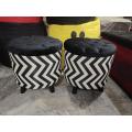 Puffy stools pair. 