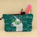Delicate Crafts Hanging Hole Cosmetic Bag Smooth Zipper Vicuna Print Large Capacity Beauty Handbag for Vacation. 