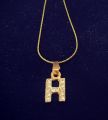 H Letter Pendant Locket Golden Plated Alphabet. 