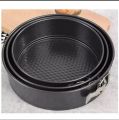 Cake pan Cake Mold Circle Baking try Tool Round Shape Cake Lock Pan High Quality Non Stick Pizza Pan Cakepan Pan Black Non Stick Pan Easy to use. 