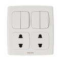 LeafStyle 2 Double Switch + 2 Socket. 