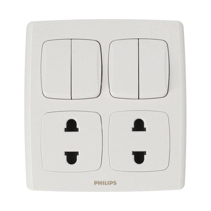 LeafStyle 2 Double Switch + 2 Socket