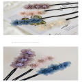 New Chiffon Flower Bun Maker Maruko Hairtyle Tool weet Hair Braided Rope Korean Hair Acceorie Elegant Hair Jewelry Women' Hairband. 