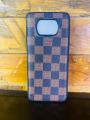 Xiaomi Poco X3 Fashion Texture Grid Leather Back Cover. 