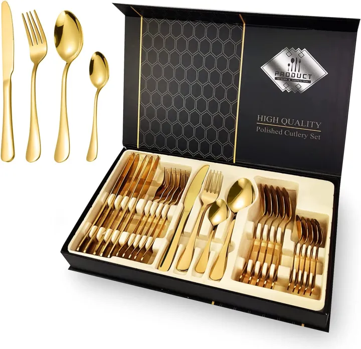 Techmanistan%2024%20Pieces%20Stainless%20Steel%20Golden%20Cutlery%20Set,%20Polished%20Cutlery%20For%206%20People,%20Stainless%20Steel%20Cutlery%20incl.%20Knife,%20Fork,%20Spoon,%20Teaspoon,%20Cutlery%20Gift%20Box%20-%20Image%209