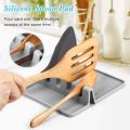 Kitchen Spoon Holders Fork Spatula Rack Shelf Tong Hooks Organizer Plastic Spoon Rest Mat With Drip Pad Chopsticks Holder Non Slip Spoons Pad Kitchen Utensil Silicone Utensil Heat Resistant Kitchen Gadgets And Cooking Tools. 