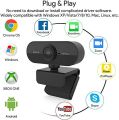 Webcam with Microphone, 30 FPS Full HD 1080P  Video Camera for Computers PC Laptop Desktop, USB Plug and Play, Conference Study, Meeting, Video Calling, Live Streaming. 