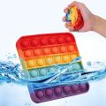 Pack Of 1 Silicone Rubber Anti Anxiety Stress Relief Push Pop Fidget Toys Squeeze The Toy For Kids Adults Special Needs. 
