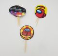 AMONG US THEME CUPCAKE TOPPERS PACK OF 10 CUPCAKE TOPPERS. 