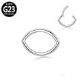 G23 Titanium Boy Jewelry Septum Hoop Eye Piercing Nose Ring Hinged Segment Ear Perforated Tragus Lip Shape Helix Lip Wholesale. 