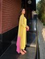Stitched 3pc Long Length Shirt and Plazo with Dyed Dupatta For Women & Ladies. 