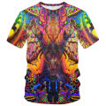 Graphic optical illusion 3D printed T-shirt men women clothing casual short sleeve tops vortex pattern tshirt oversized T shirt. 