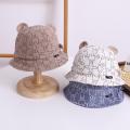 Baby Bucket Hat For 3-12M New Spring Baby Boys Girls Sunshade Hat Cute Cartoon Bear Print Outdoor Summer Kids Hat Fishing Cap. 