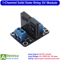 5V 1-Channel SSR Solid State Relay Module for Arduino, ESP8266, Raspberry Pi, and DIY Smart Home Control Circuits by Electrica. 