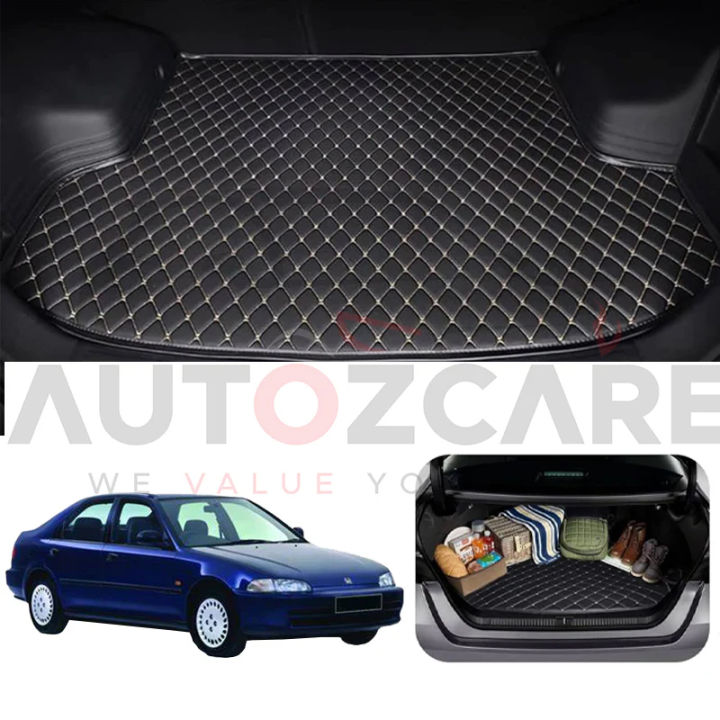 Honda Civic 7D Custom Car Trunk Mat - Model 1992-1995 Civic Best Trunk Mat | CIvic Trunk Mat | Civic Trunk Mat | Mix Thread