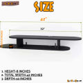 2-Tier Wall-Mounted Media Console,TV CONSOL ROUND BLACK,ROUNDED FLOATING TV SHELF ENTERTAINMENT CENTER WALL MEDIA CONSOL,,LED Console,wall shelf , tv consol , decore, furniture,Space-Saving Media Console ,Contemporary TV Console,GLOWOODECOR,Sleek Wall-Mo. 